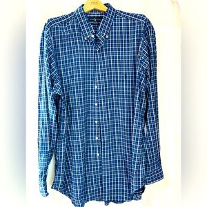 Button down blue plaid shirt by Ralph Lauren size XL Tall